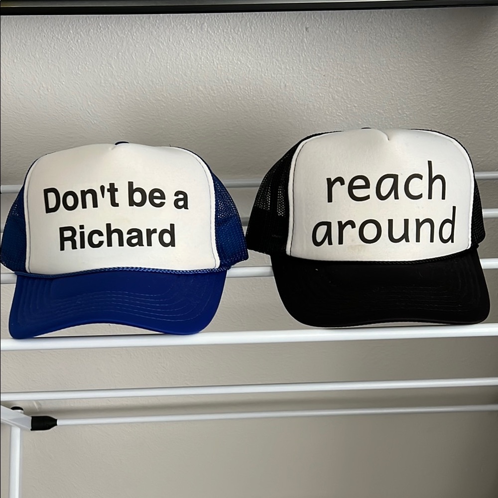 Blue and Black Trucker Hats Set